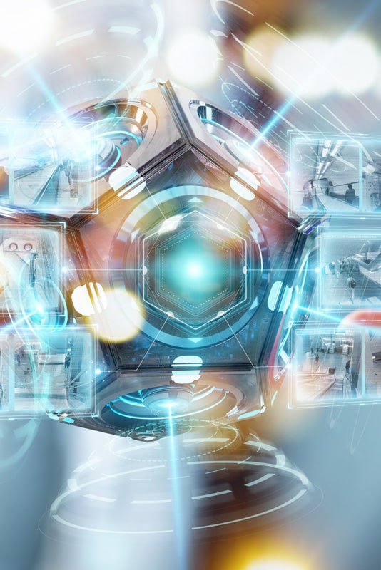 Rappresentazione di intelligenza artificiale e deep learning applicati alla sicurezza.